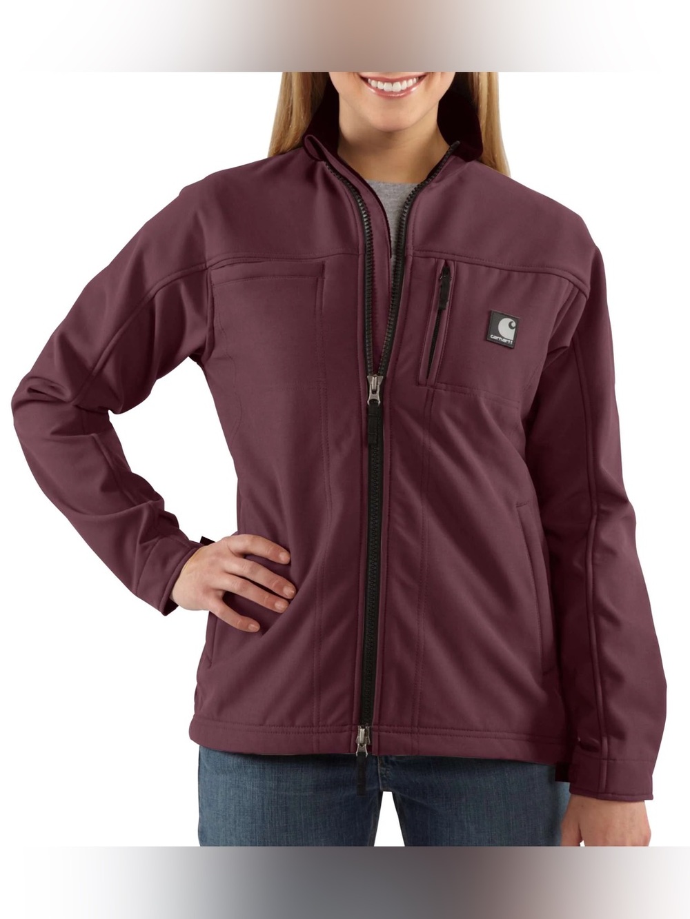 Carhartt Women's Burgundy Red Fleece Lined Performance Jacket XS